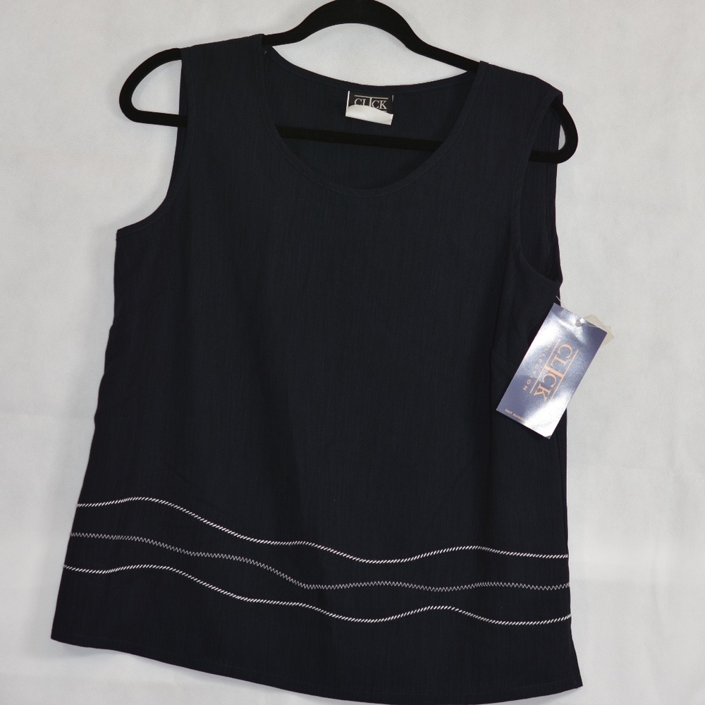 Crop Top No Sleeves SZ 10 Petite by CLICK NWT